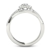 Thumbnail Image 3 of Previously Owned - 1/2 CT. T.W. Diamond Three Stone Twist Bridal Set in 14K White Gold