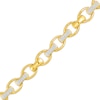 Thumbnail Image 0 of Previously Owned - Men's 1/3 CT. T.W. Diamond Open Oval and Bamboo Link Bracelet in 10K Gold - 8.5"