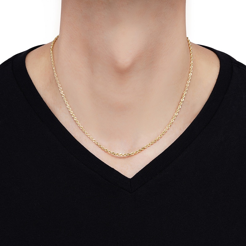 012 Gauge Rope Chain Necklace in 14K Gold - 20