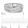 Thumbnail Image 3 of Previously Owned - Men's 1/4 CT. T.W. Diamond Slant Wedding Band in 14K White Gold