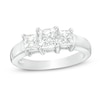 Thumbnail Image 0 of Previously Owned - 1-1/2 CT. T.W. Princess-Cut Diamond Three Stone Engagement Ring in 14K White Gold