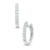Thumbnail Image 0 of Previously Owned - 1/4 CT. T.W. Diamond Hoop Earrings in Sterling Silver