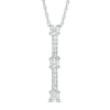 Thumbnail Image 0 of Previously Owned - 1/2 CT. T.W. Diamond Vertical Three Stone Pendant in 10K White Gold