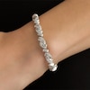 Thumbnail Image 1 of Previously Owned - 2 CT. T.W. Baguette and Round Diamond Bypass Bracelet in Sterling Silver