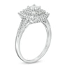 Thumbnail Image 2 of Previously Owned - 1 CT. T.W. Diamond Double Cushion Sunburst Frame Engagement Ring in 14K White Gold