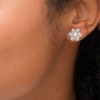 Thumbnail Image 1 of Previously Owned - 1/20 CT. T.W. Diamond Snowflake Stud Earrings in Sterling Silver