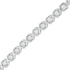 Thumbnail Image 0 of Previously Owned - 1/10 CT. T.W. Diamond "XO" Bracelet in Sterling Silver - 7.25"