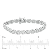 Thumbnail Image 2 of Previously Owned - 1/10 CT. T.W. Diamond "XO" Bracelet in Sterling Silver - 7.25"