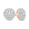 Thumbnail Image 0 of Previously Owned - 1 CT. T.W. Composite Diamond Circle Stud Earrings in 10K Rose Gold
