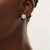 Thumbnail Image 1 of Previously Owned - 1 CT. T.W. Composite Diamond Circle Stud Earrings in 10K Rose Gold