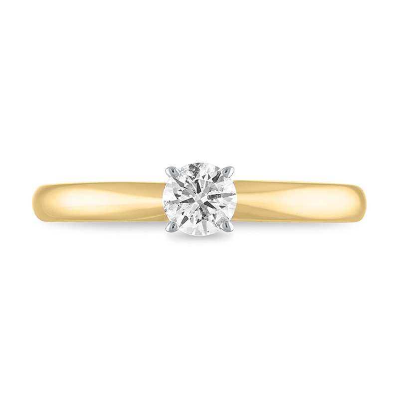 Main Image 2 of Previously Owned - 1/4 CT. Diamond Solitaire Engagement Ring in 14K Gold (I/I2)