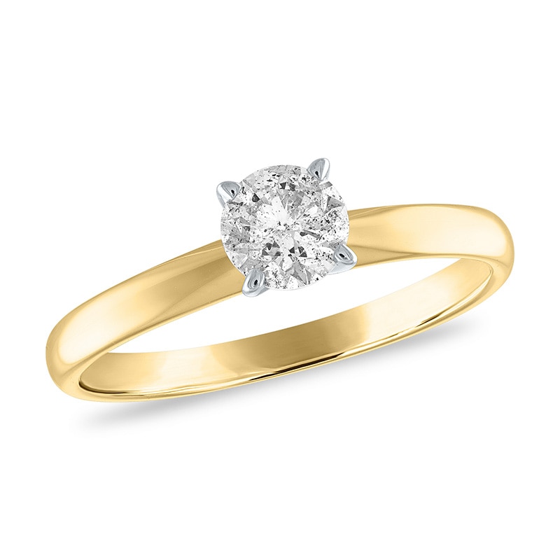 Previously Owned - 1/2 CT. Diamond Solitaire Engagement Ring in 14K Gold (J/I3)