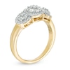 Thumbnail Image 1 of Previously Owned - 1/2 CT. T.W. Composite Diamond Three Stone Frame Ring in 10K Gold