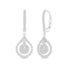 Thumbnail Image 1 of Previously Owned - 1 CT. T.W. Diamond Dangle Teardrop Earrings in 10K White Gold