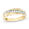 Thumbnail Image 1 of Previously Owned - Men's 1/4 CT. T.W. Diamond Slant Wedding Band in 10K Gold