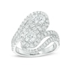 Thumbnail Image 0 of Previously Owned - Ever Us® 2 CT. T.W. Two-Stone Diamond Bypass Frame Ring in 14K White Gold