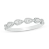 Thumbnail Image 0 of Previously Owned - 1/8 CT. T.W. Diamond Teardrop Vintage-Style Stackable Band in 10K White Gold