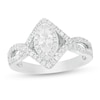 Thumbnail Image 0 of Previously Owned - 3/4 CT. T.W. Marquise Diamond Frame Twist Shank Engagement Ring in 14K White Gold