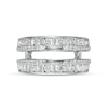 Thumbnail Image 3 of Previously Owned - 1-1/4 CT. T.W. Baguette and Round Diamond Alternating Double Row Solitaire Enhancer in 14K White Gold