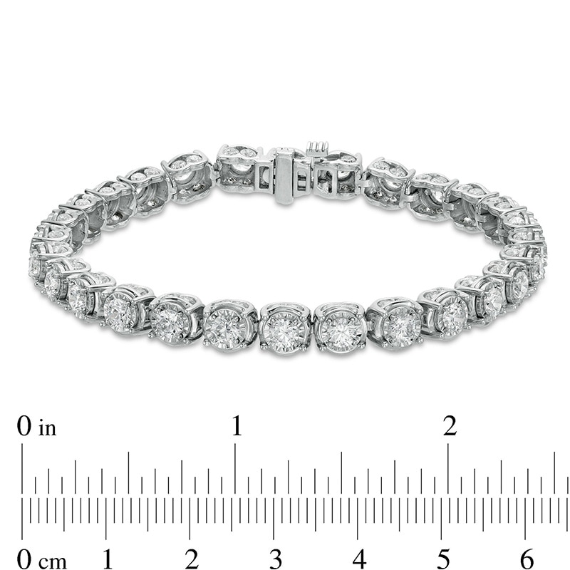 Previously Owned - 10 CT. T.W. Diamond Tennis Bracelet in 10K White Gold