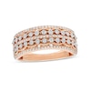 Thumbnail Image 0 of Previously Owned 1/4 CT. T.W. Diamond Vintage-Style Multi-Row Anniversary Band in 10K Rose Gold