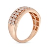 Thumbnail Image 2 of Previously Owned 1/4 CT. T.W. Diamond Vintage-Style Multi-Row Anniversary Band in 10K Rose Gold