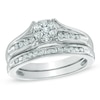 Thumbnail Image 0 of Previously Owned 1/2 CT. T.W. Diamond Cluster Bridal Set in 10K White Gold