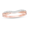 Thumbnail Image 1 of Previously Owned 1/10 CT. T.W. Diamond Contour Anniversary Band in 14K Rose Gold