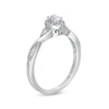 Thumbnail Image 3 of Previously Owned - 1/3 CT. T.W. Oval Diamond Frame Twist Shank Engagement Ring in 14K White Gold (I/SI2)