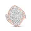 Thumbnail Image 0 of Previously Owned - 1-1/2 CT. T.W. Composite Diamond Marquise Bypass Frame Ring in 10K Rose Gold