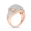 Thumbnail Image 2 of Previously Owned - 1-1/2 CT. T.W. Composite Diamond Marquise Bypass Frame Ring in 10K Rose Gold