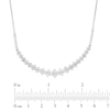 Thumbnail Image 2 of Previously Owned - 1-1/2 CT. T.W. Diamond Scattered Curved Bar Necklace in 10K White Gold - 17&quot;