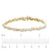 Thumbnail Image 3 of Previously Owned - 1 CT. T.W. Diamond Rolling Flame Link Bracelet in 10K Gold - 7.25"