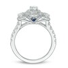 Thumbnail Image 3 of Previously Owned - Vera Wang Love Collection 1-1/4 CT. T.W. Oval Diamond Three Stone Engagement Ring in 14K White Gold