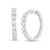 Thumbnail Image 0 of Previously Owned - 1/2 CT. T.W. Diamond Bubbles Hoop Earrings in 10K White Gold