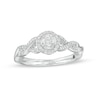 Thumbnail Image 0 of Previously Owned - 1/5 CT. T.W. Diamond Frame Twist Shank Promise Ring in 10K White Gold