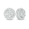 Thumbnail Image 0 of Previously Owned - 1/2 CT. T.W. Multi-Diamond Frame Stud Earrings in 10K White Gold