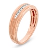 Thumbnail Image 1 of Previously Owned - Men's 1/10 CT. T.W. Diamond Milgrain Wedding Band in 10K Rose Gold