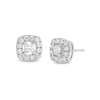 Thumbnail Image 1 of Previously Owned - 3/8 CT. T.W. Diamond Cushion-Shaped Frame Stud Earrings in 10K White Gold