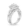 Thumbnail Image 2 of Previously Owned - 1-1/2 CT. T.W.  Radiant-Cut Diamond Frame Twist Shank Bridal Set in 14K White Gold (I/I1)