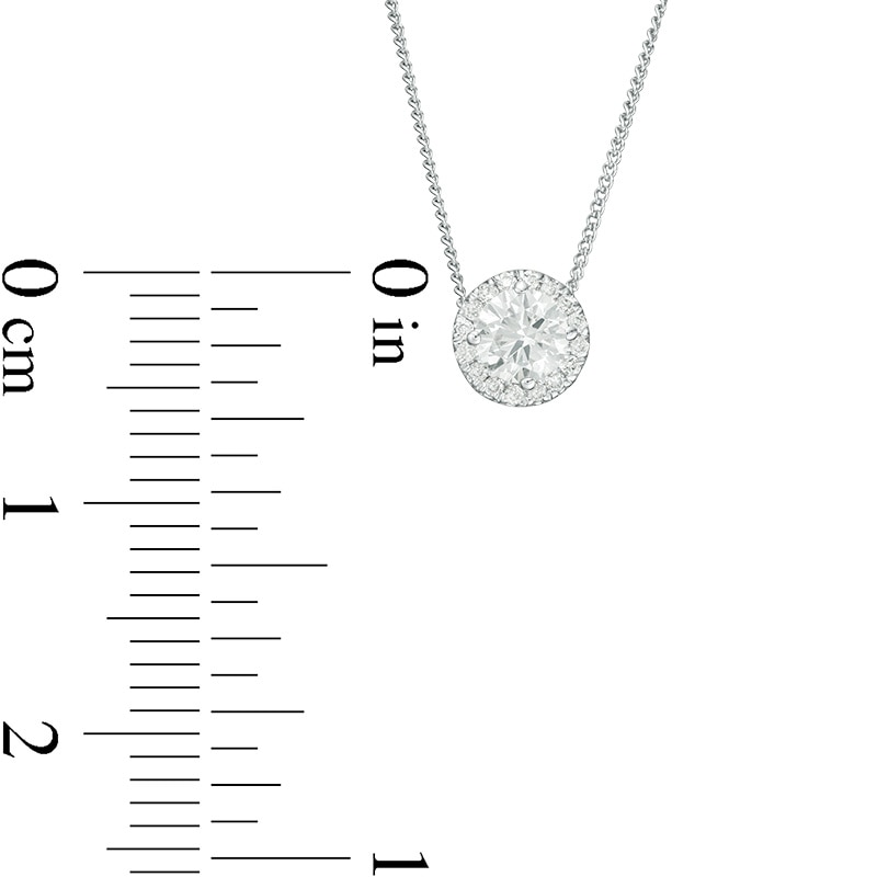 Main Image 3 of Previously Owned - 1/3 CT. T.W. Diamond Frame Pendant in 14K White Gold