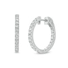 Thumbnail Image 1 of Previously Owned - 1-1/2 CT. T.W. Diamond Inside-Out Hoop Earrings in 10K White Gold