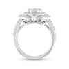 Thumbnail Image 3 of Previously Owned - 1-1/4 CT. T.W. Multi-Diamond Double Cushion-Shaped Frame Twist Shank Engagement Ring in 14K White Gold