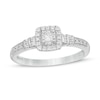 Thumbnail Image 0 of Previously Owned - 1/4 CT. T.W. Princess-Cut Diamond Frame Collar Promise Ring in 10K White Gold