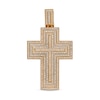 Thumbnail Image 0 of Previously Owned - Men's 1-1/4 CT. T.W. Diamond Four-Tier Bold Cross Necklace Charm in 10K Gold