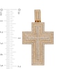 Thumbnail Image 1 of Previously Owned - Men's 1-1/4 CT. T.W. Diamond Four-Tier Bold Cross Necklace Charm in 10K Gold