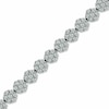 Thumbnail Image 0 of Previously Owned - 5 CT. T.W. Diamond Graduated Flower Bracelet in 14K White Gold