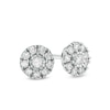 Thumbnail Image 0 of Previously Owned - 1/5 CT. T.W. Diamond Frame Flower Stud Earrings in 10K White Gold