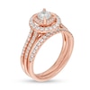 Thumbnail Image 2 of Previously Owned - 1 CT. T.W. Diamond Double Frame Bridal Set in 10K Rose Gold