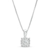 Thumbnail Image 1 of Previously Owned - 1/2 CT. T.W. Diamond Frame Pendant in 10K White Gold